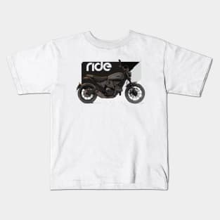 Ride Scrambler Icon dark cyber Kids T-Shirt